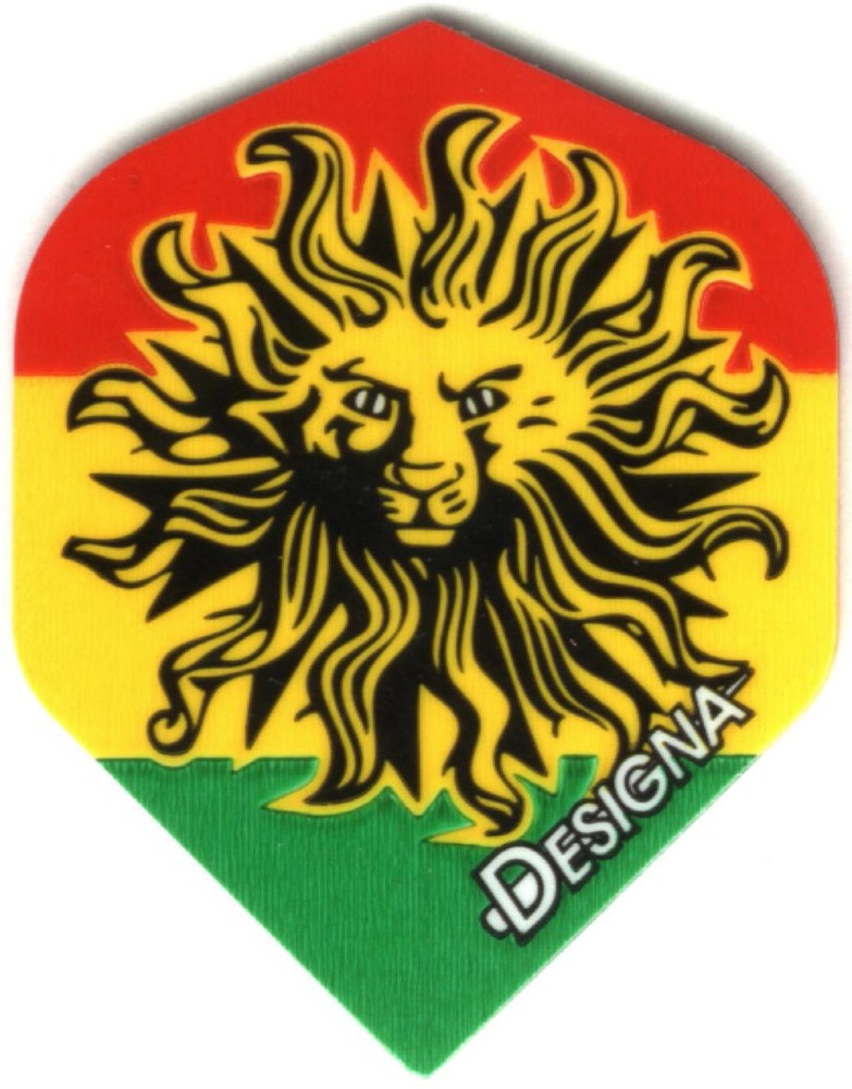RASTA LION Dart Flights: 3 per set