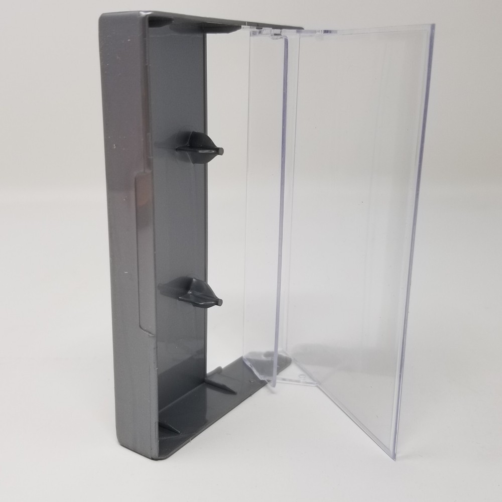 5 Cassette Tape Cases: Clear Front + Silver Solid Back - Plastic