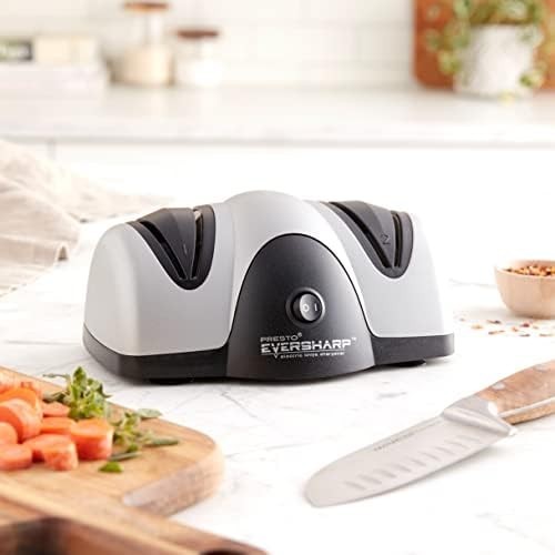 08800 EverSharp Electric Knife Sharpener 2-Stage System Silver/Black
