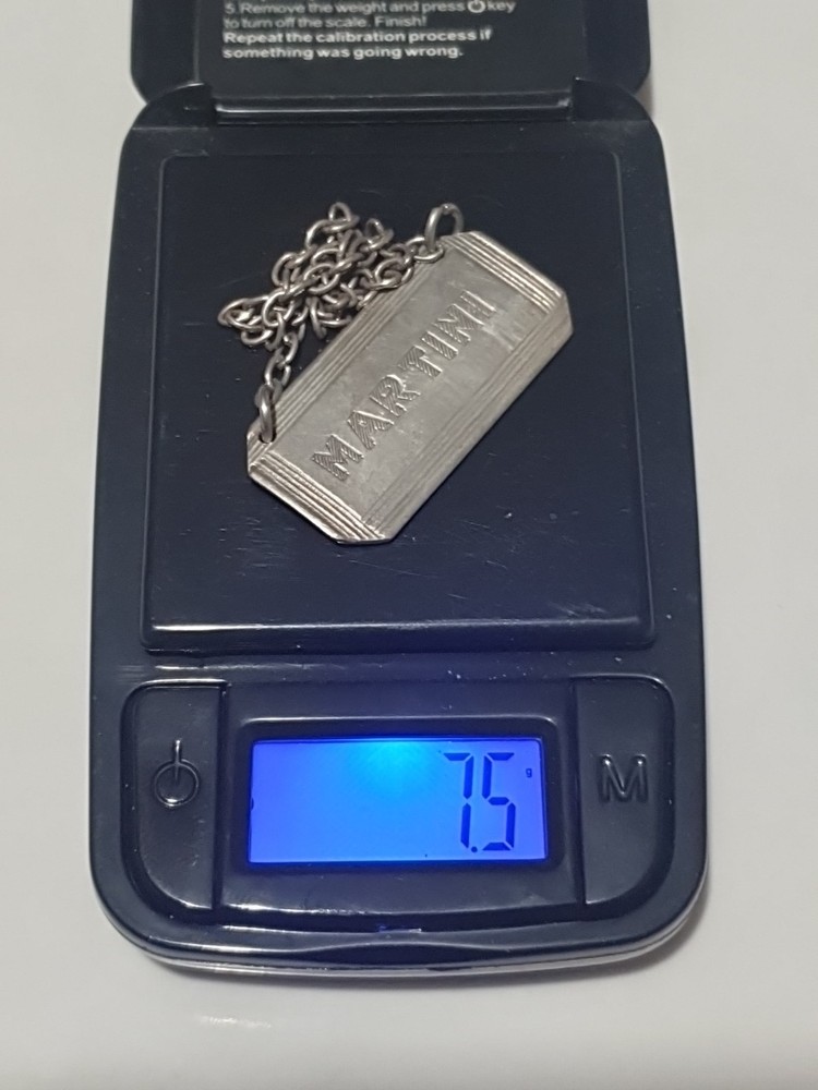 Vintage Sterling Silver Martini Label (P4)