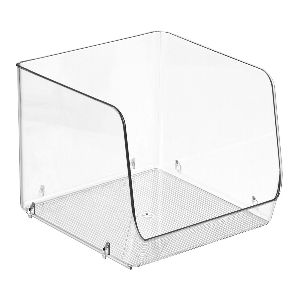 Open-Front Stackable Bathroom Cabinet Organizer Clear