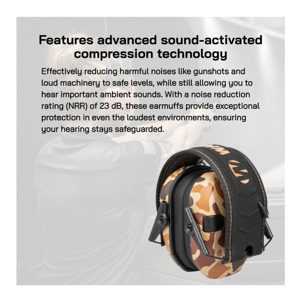 Walkers Razor Slim Electronic Duck Camo Muff Bundle Protective Case