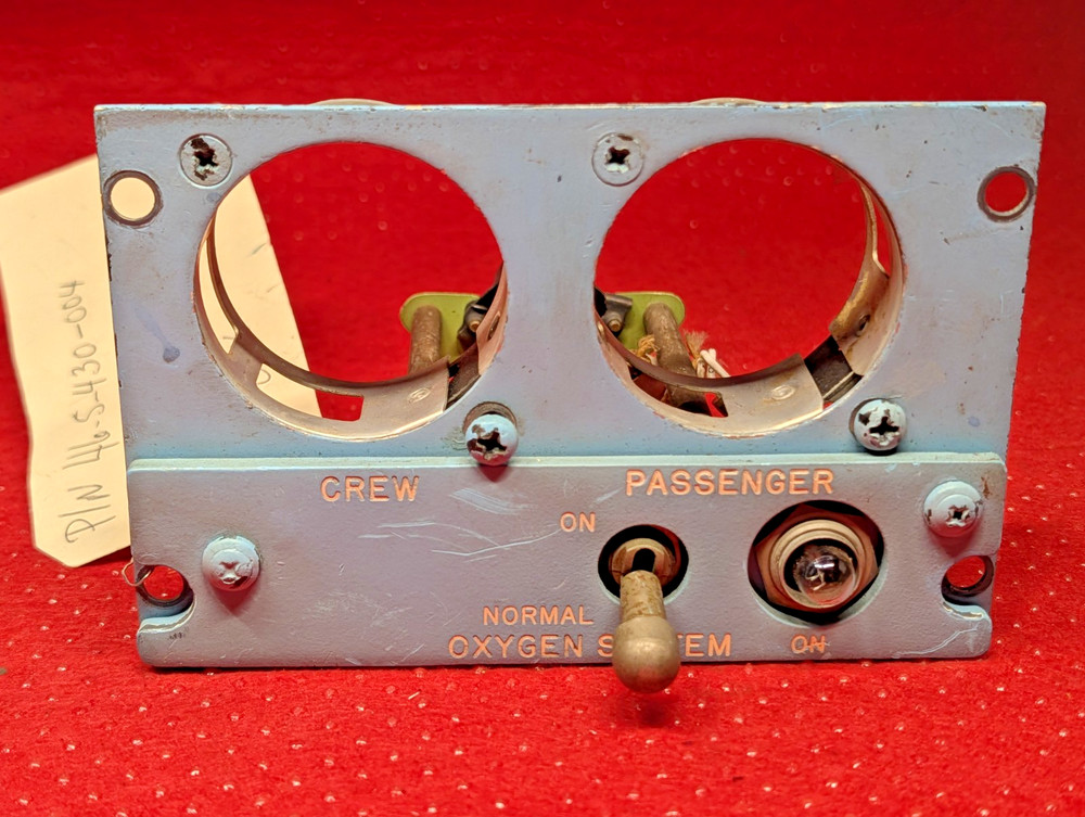 46-5-430-004 OXYGEN SYSTEM PANEL ANTIQUE AEROSPACE ART