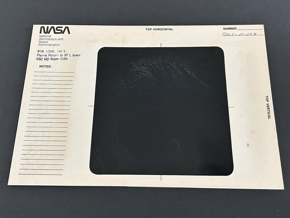 1981 NASA KSC Shuttle STS-1 Satellite View Cape Cod MA Presentation Transparency
