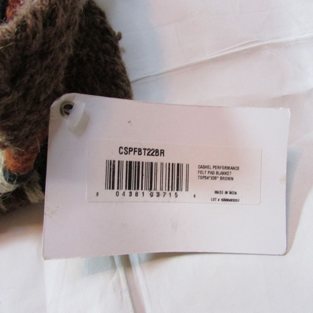 Cashel Performance Felt Pad Blanket Top 3/4" Saddle Pad 34"x38" Brown/Rust CSPFB