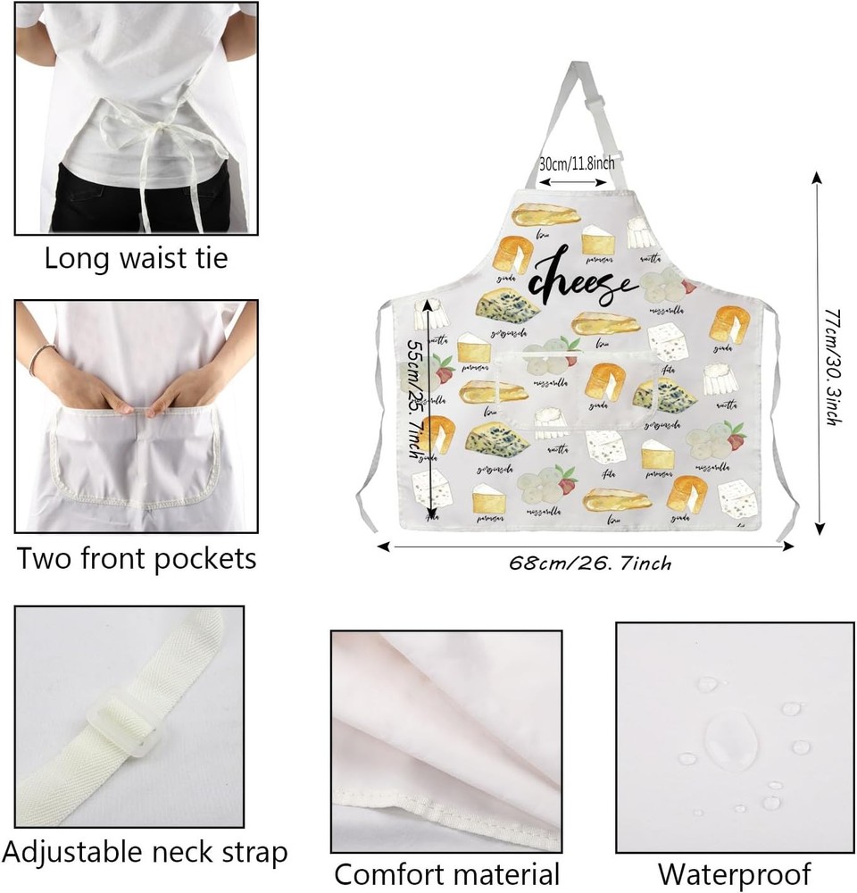 PXTIDY Cheese Lover Gift Baking Themed Apronm