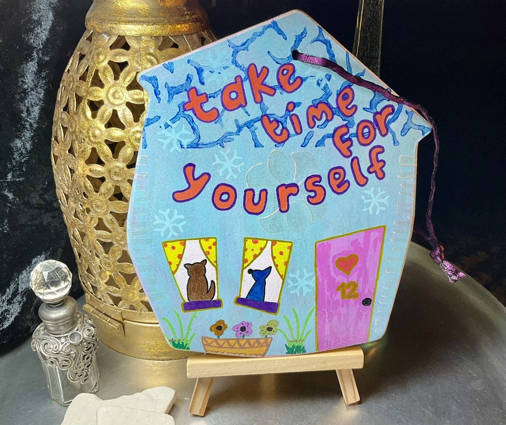 Wooden Hand painted Keepsake Message Board With Easel, Special Gift