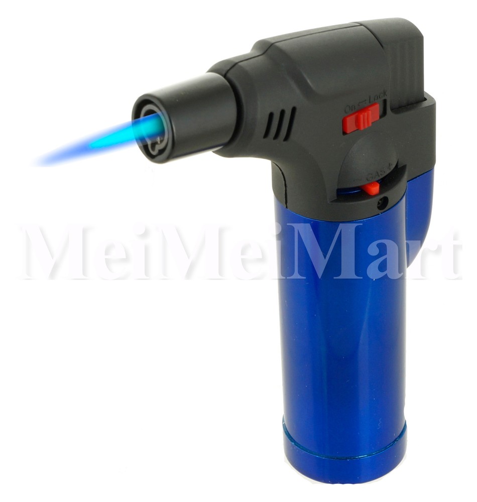 12 Pack Jumbo 4" Jet Flame Torch Gun Lighter Refillable Lockable Windproof Metal