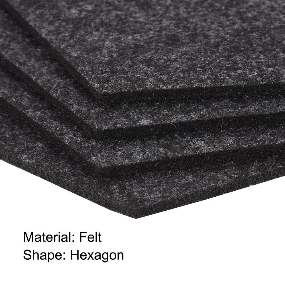 Felt coasters 9pcs hexagonal pads coasters, grey