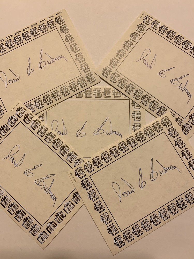 Paul Erdman Author Signed Bookplate Autographed New