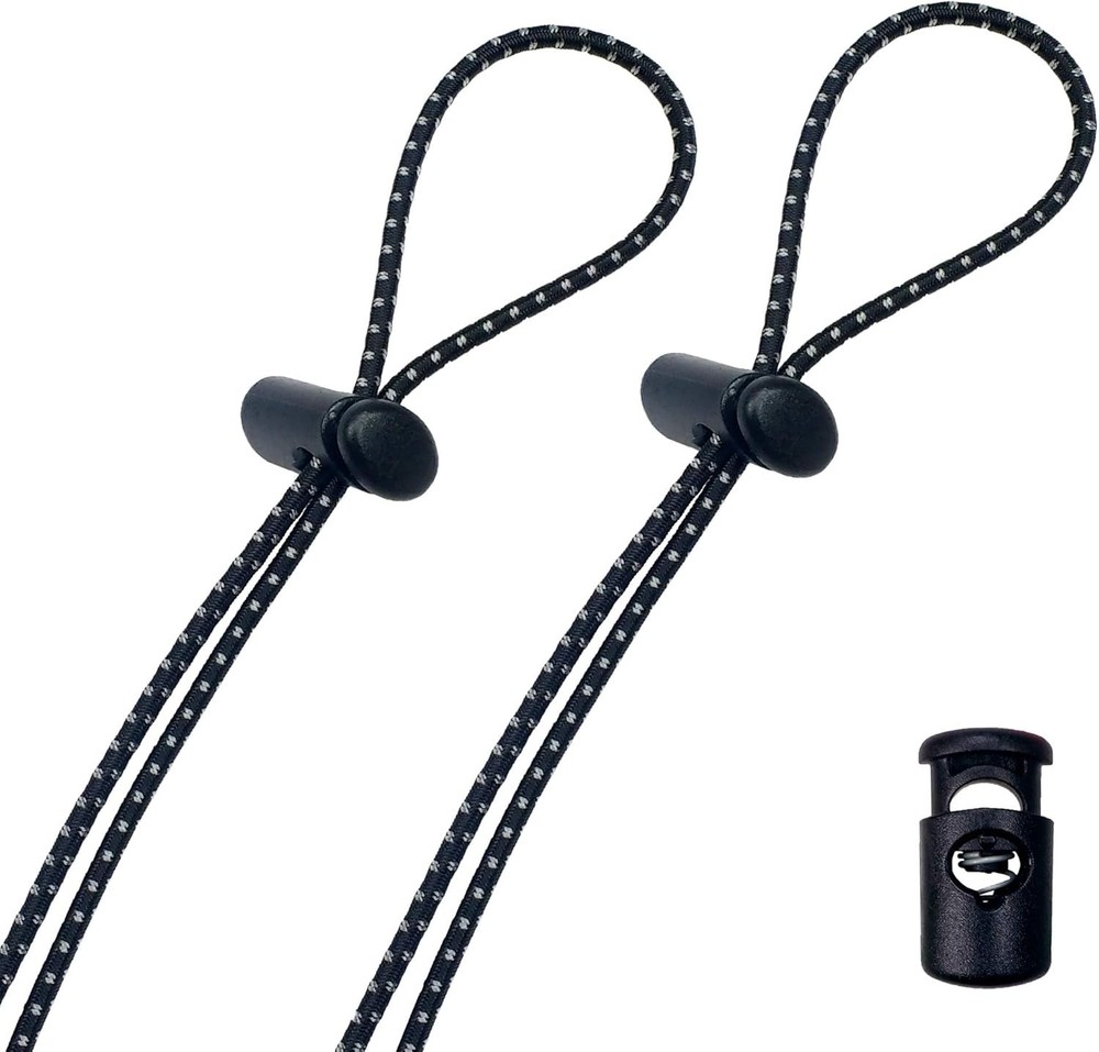 2-Pack Jet Black Goggle Strap Kit - Easy Install for Enhanced Swim Comfort