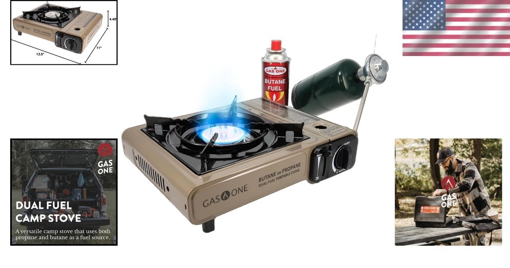 Compact -3400P Propane and Butane Stove - Automatic Ignition for Convenience