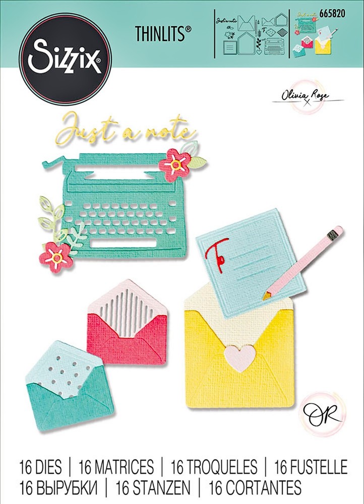 Sizzix Thinlits You've Got Mail 16pc set #665820 Retail $20.99 by Olivia Rose