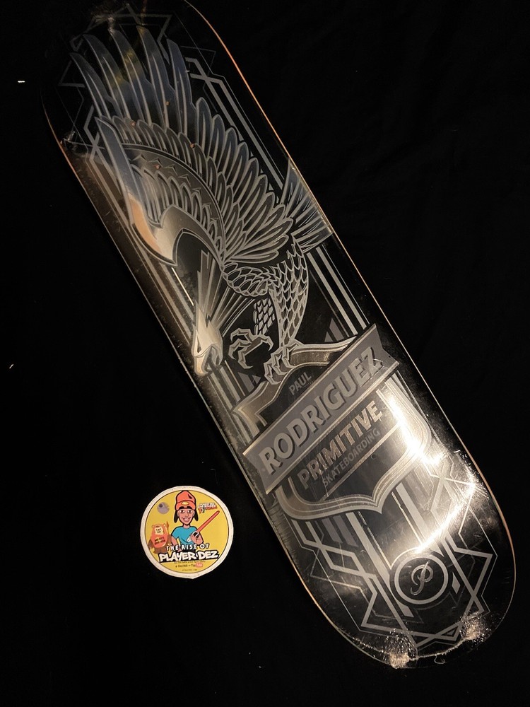 RARE Paul Rodriguez Eagle Black Silver Foil Prod Skateboard Deck PRIMITIVE