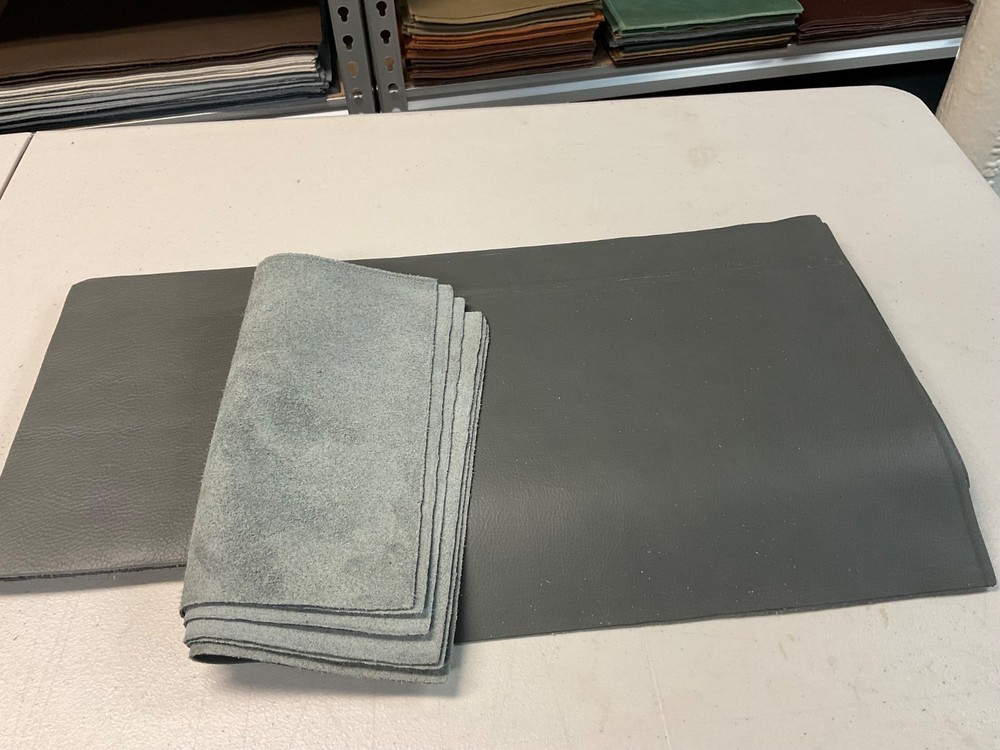 4 Grey leathers 10.25”x 24”