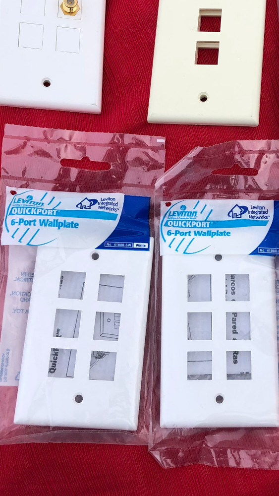 Network Wall Face Plates & connectors (new open package))