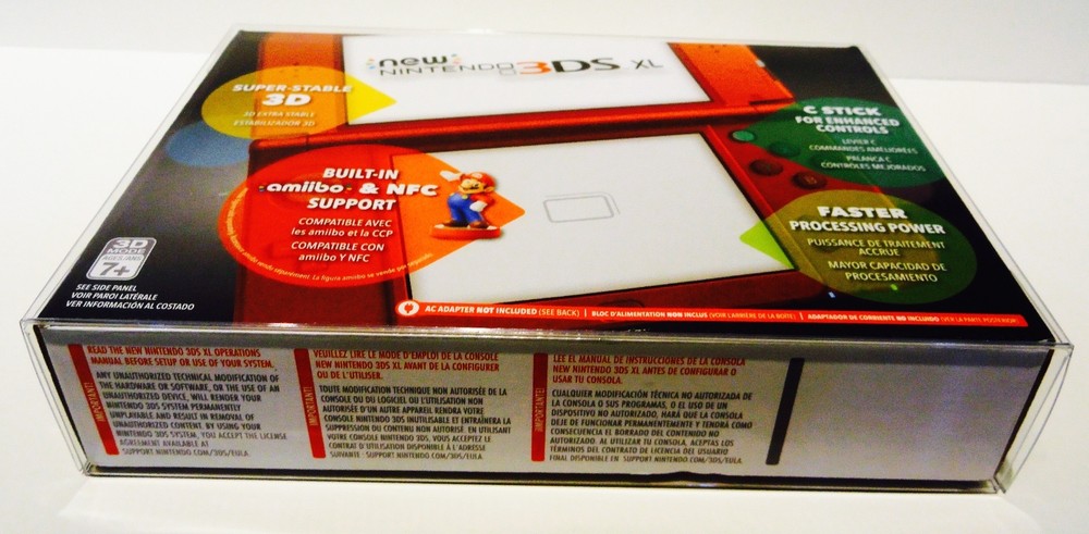 1 Box Protector For The "NEW" NINTENDO 3DS XL Console Box. NTSC Display Case
