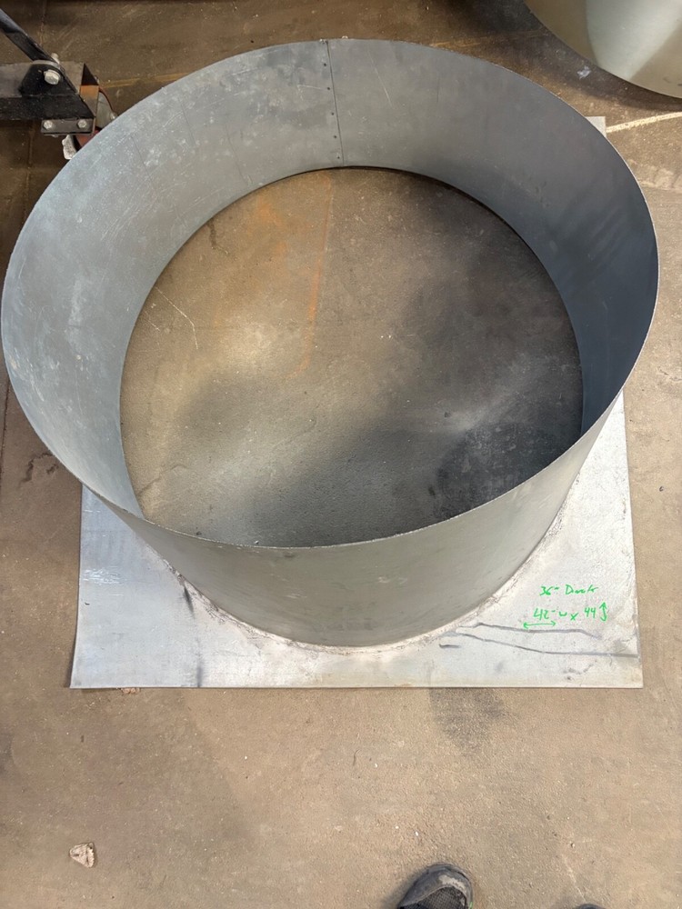 34" galvanized paint booth ductwork