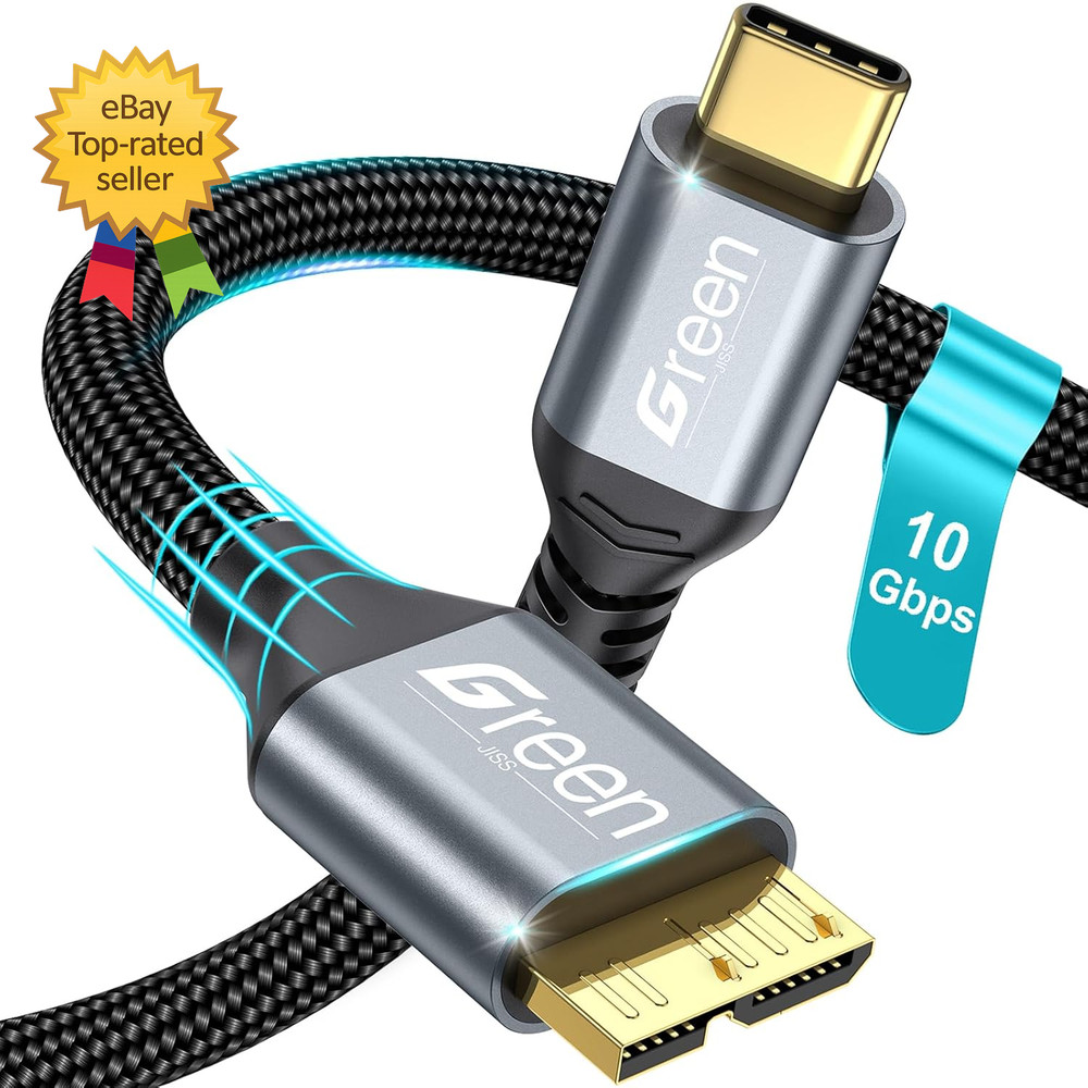 ® 10 Gbps Micro B to USB C Cable 1Ft   External Hard Drive Cable