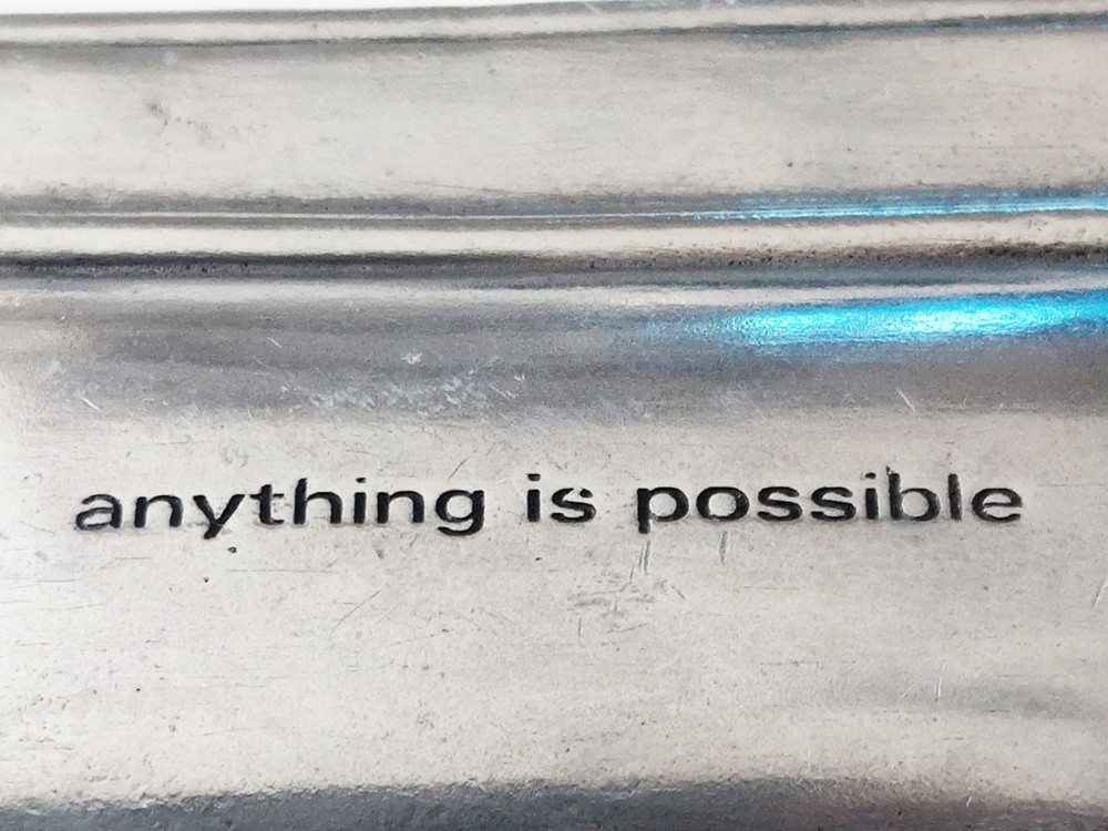 'anything is possible Pewter Keepsake Box Handmade In Thailand