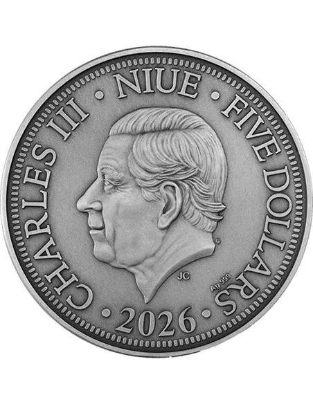 COMPASS ROSE 2 Oz Silver Coin 5$ Niue 2026
