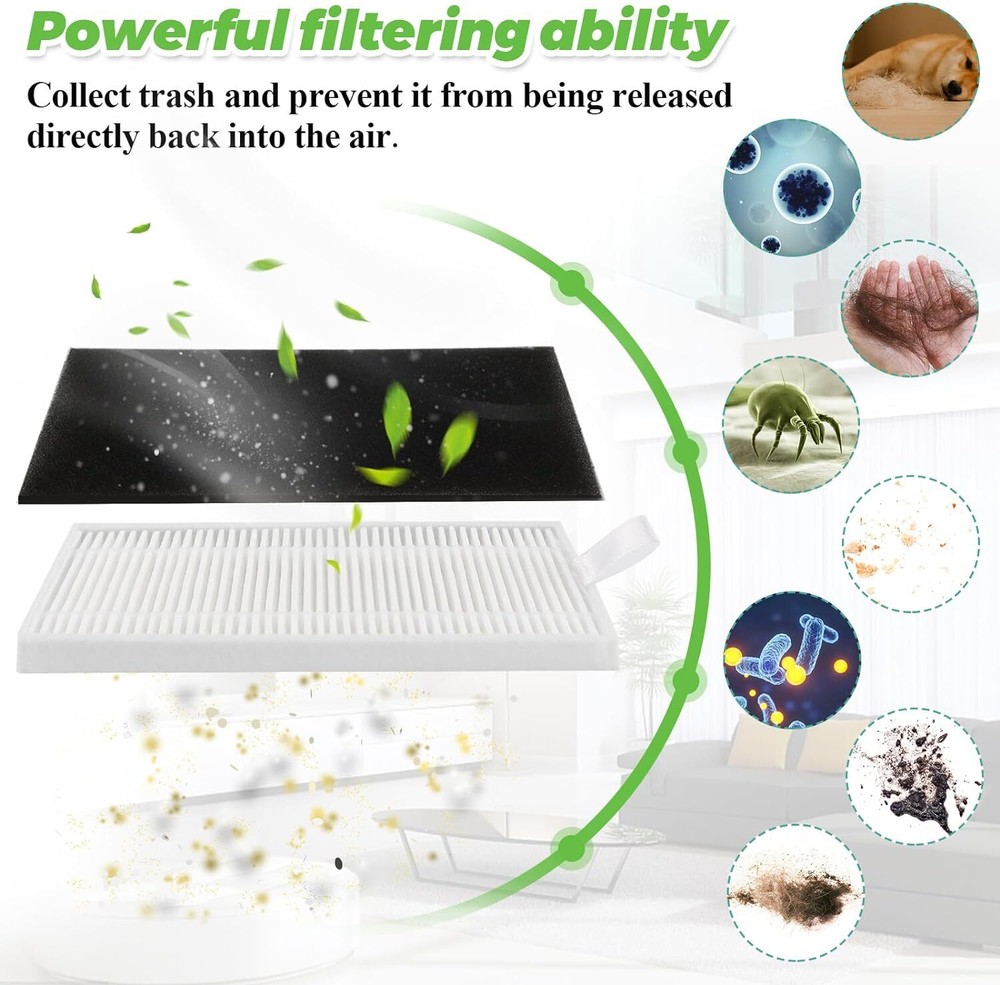 Replacement for Eufy Robovac Brushes and Filters by BLUE, WHITE, BLACK