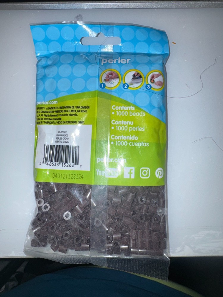 Perler Beads 1,000/Pkg-Cocoa