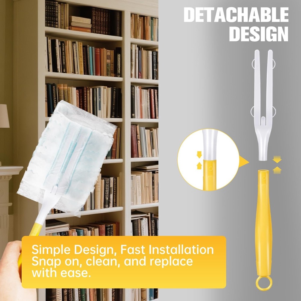 4PCS Replacement Dust Handles Stick Only Compatible with Swiffer Duster Handl...