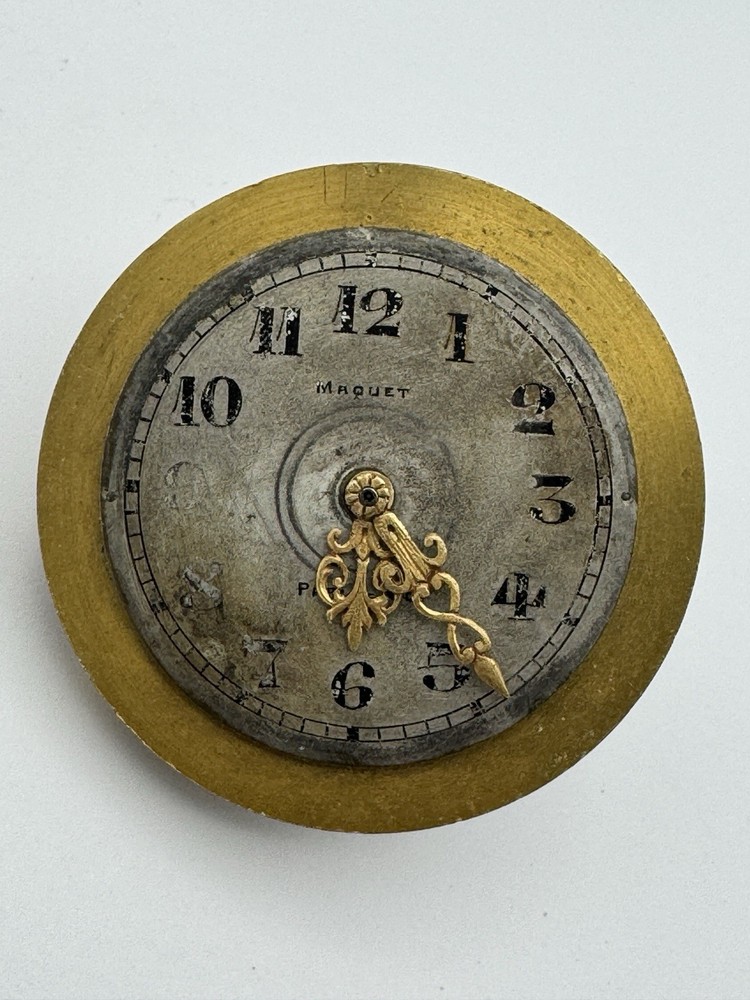 Vintage Maquet Paris Nice Clock Movement - Runs