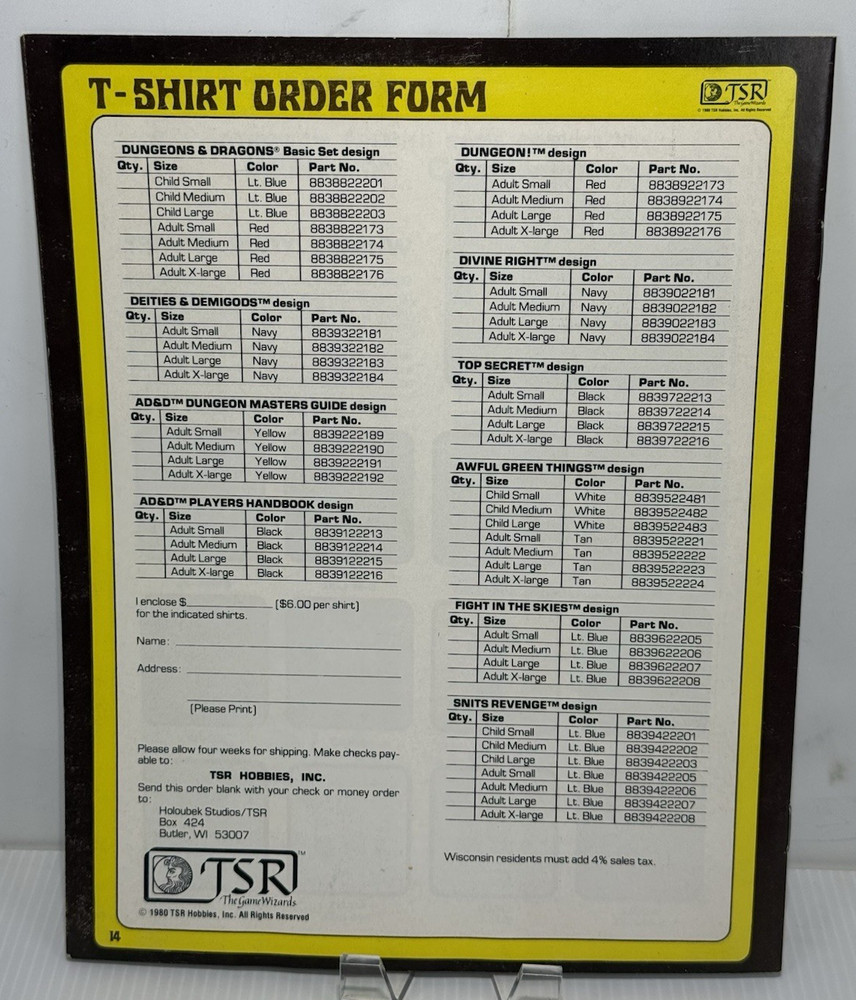 Advanced Dungeons and Dragons Players Handbook Guide Record Sheets & Gallery....