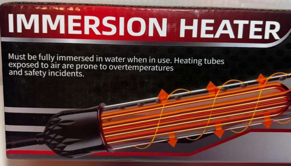 COITUER KOIRE Portable Water Heater For Buckets Tubs 2000W Immersion Heater Wit