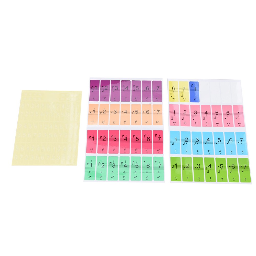 1Set 88-Key Electronic Keyboard Piano Learning Key Beginner Note Sticker Labels]