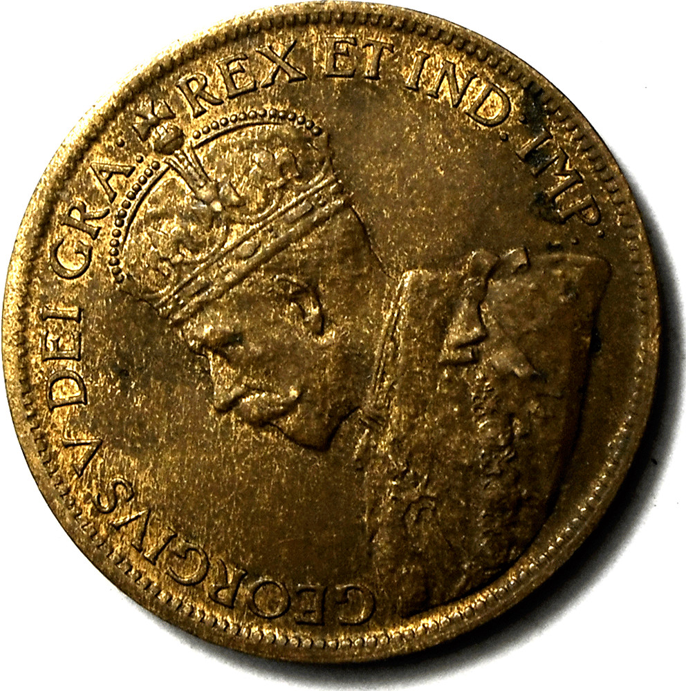 1919 1c Canada Large One Cent Penny KM#21 Bronze