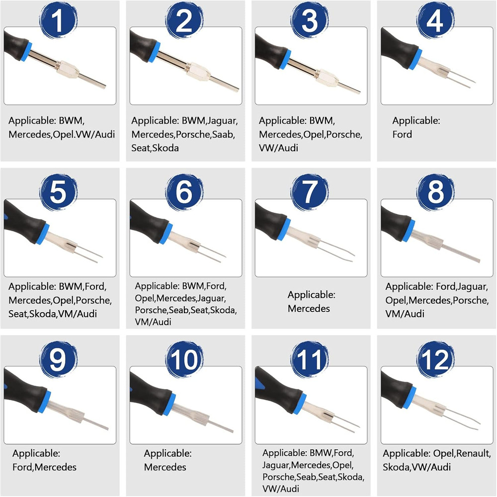 Terminal Removal Tool Kit 23PCS Terminal Ejector Kit Non-Damage Wiring Harness D