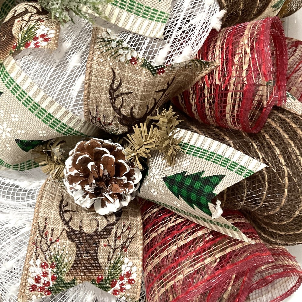 Rustic Winter Ski Wreath Handmade