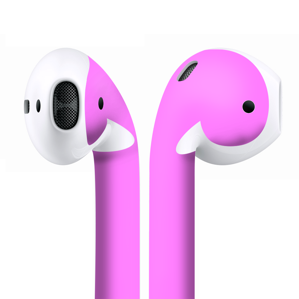 Skins Wraps compatible for Apple Airpods Solid Pink Color