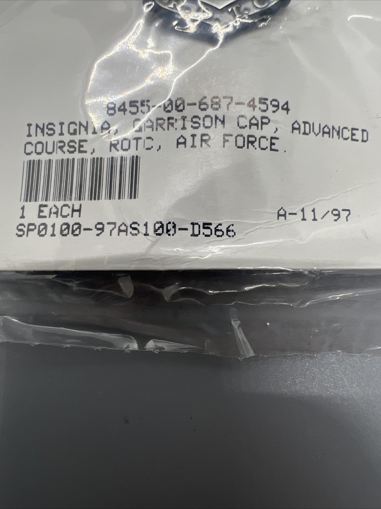Air Force ROTC Adv. Course Garrison Cap Insignia 11/97