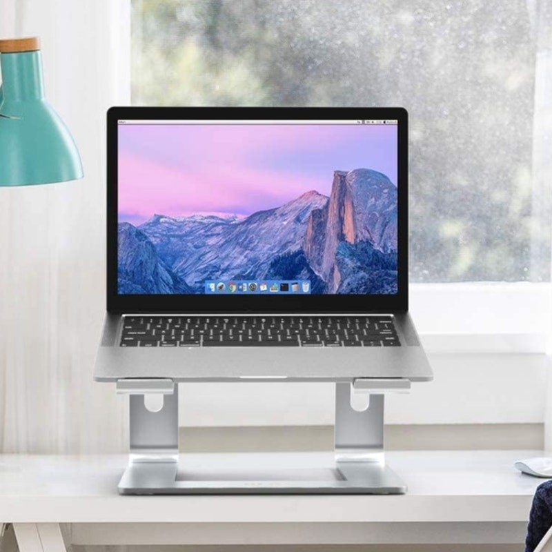BRAND NEW ~ Universal Silver Aluminum Laptop Computer Notebook Desk Stand Riser