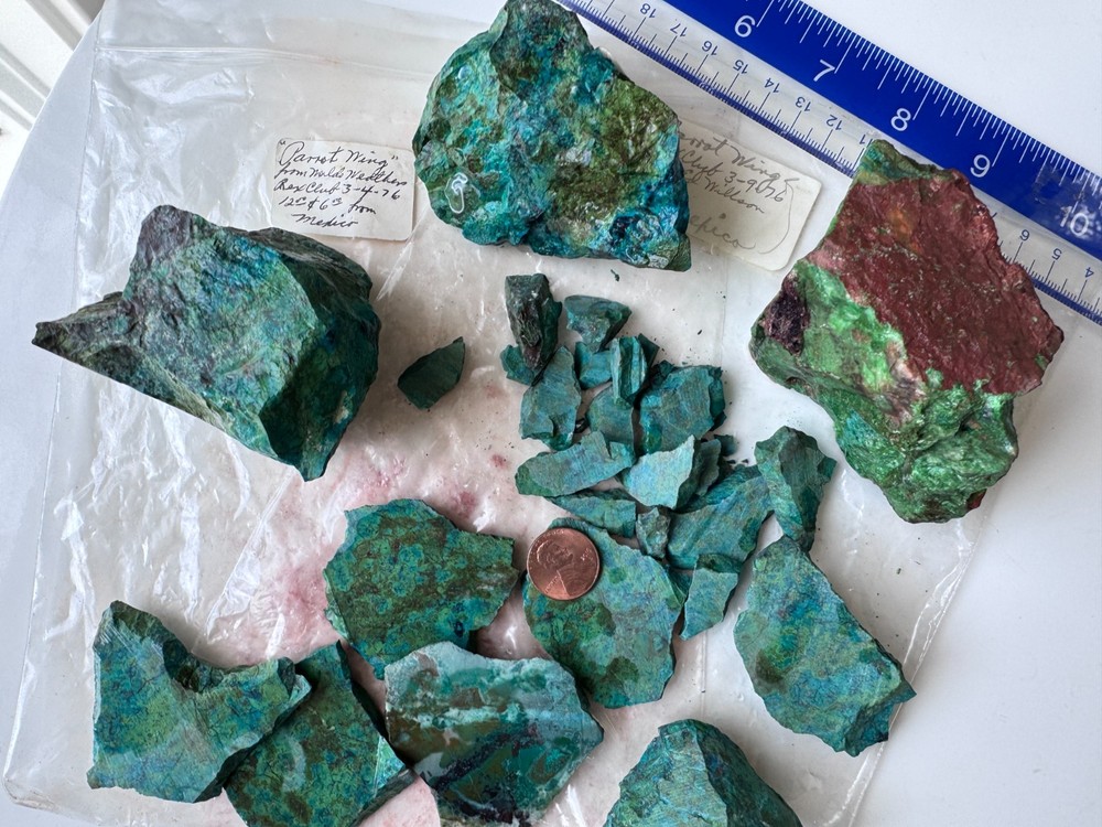 Old Stock Parrot Wing Chrysocolla Rough 2lbs 13oz