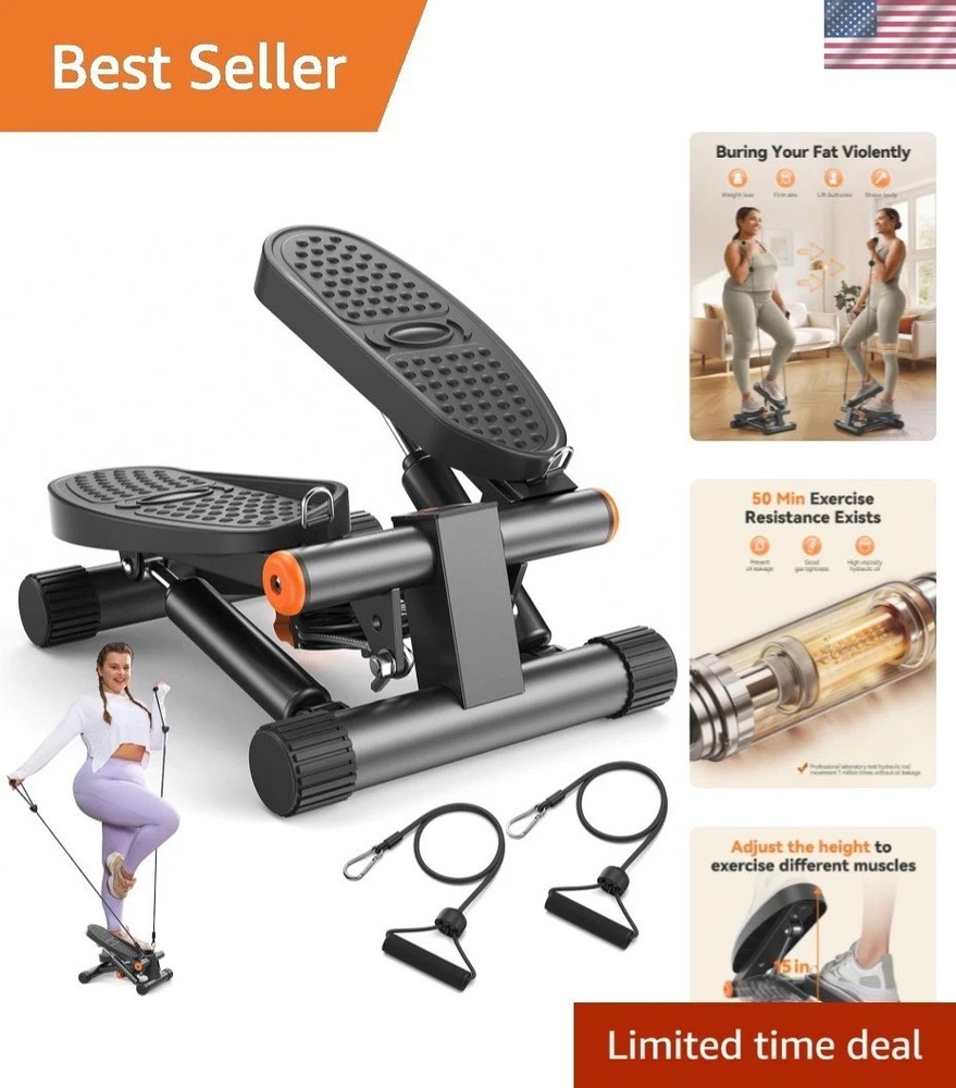 Exercise Anywhere: 300LBS Capacity Mini Stepper with Adjustable Stride & Monitor
