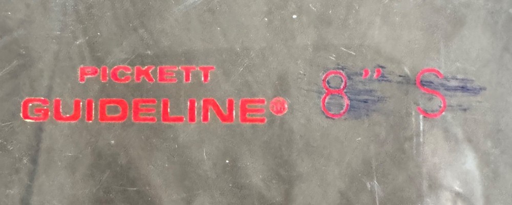 Vintage PICKETT Guideline DRAFTING ARCHITECT TOOL 8” Triangle Hard Plastic