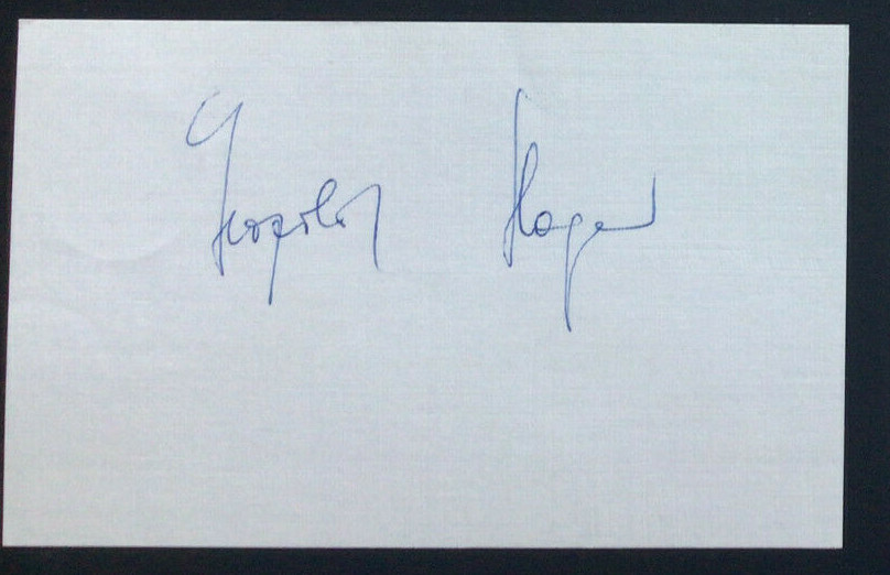Leopold Hager Signed Index Card 1960s / Autographed Austrian Conductor