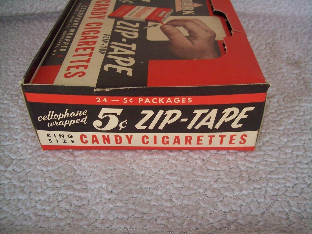 Old Stark Candies 5 Cent Winstom King Size Candy Cigarettes Empty Display Box