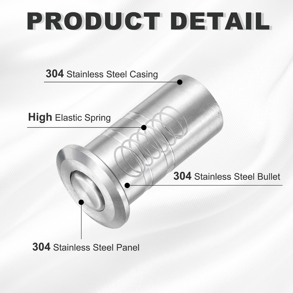 0.59" Door Latch Dust Protector, Dust-Proof Sliding Lock Insert, Silver