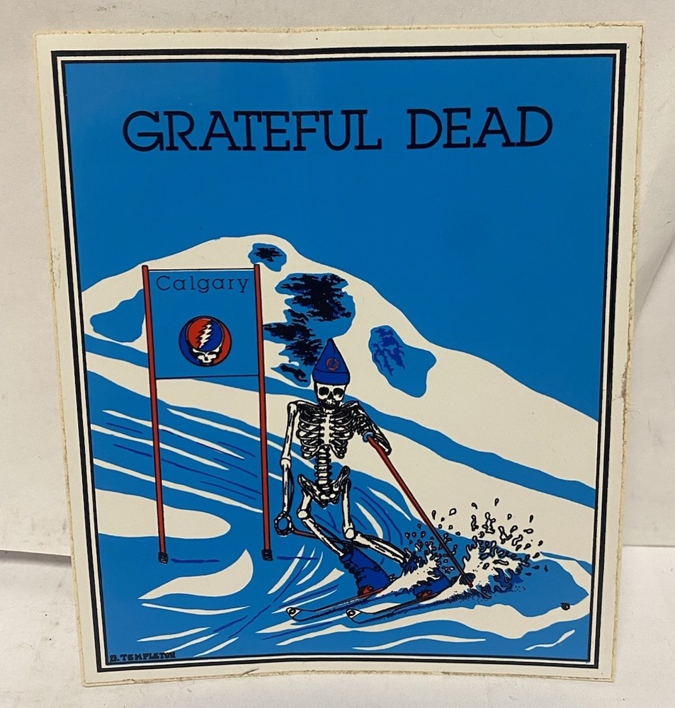 Grateful Dead Calgary Skiing Sticker In Great Shape!