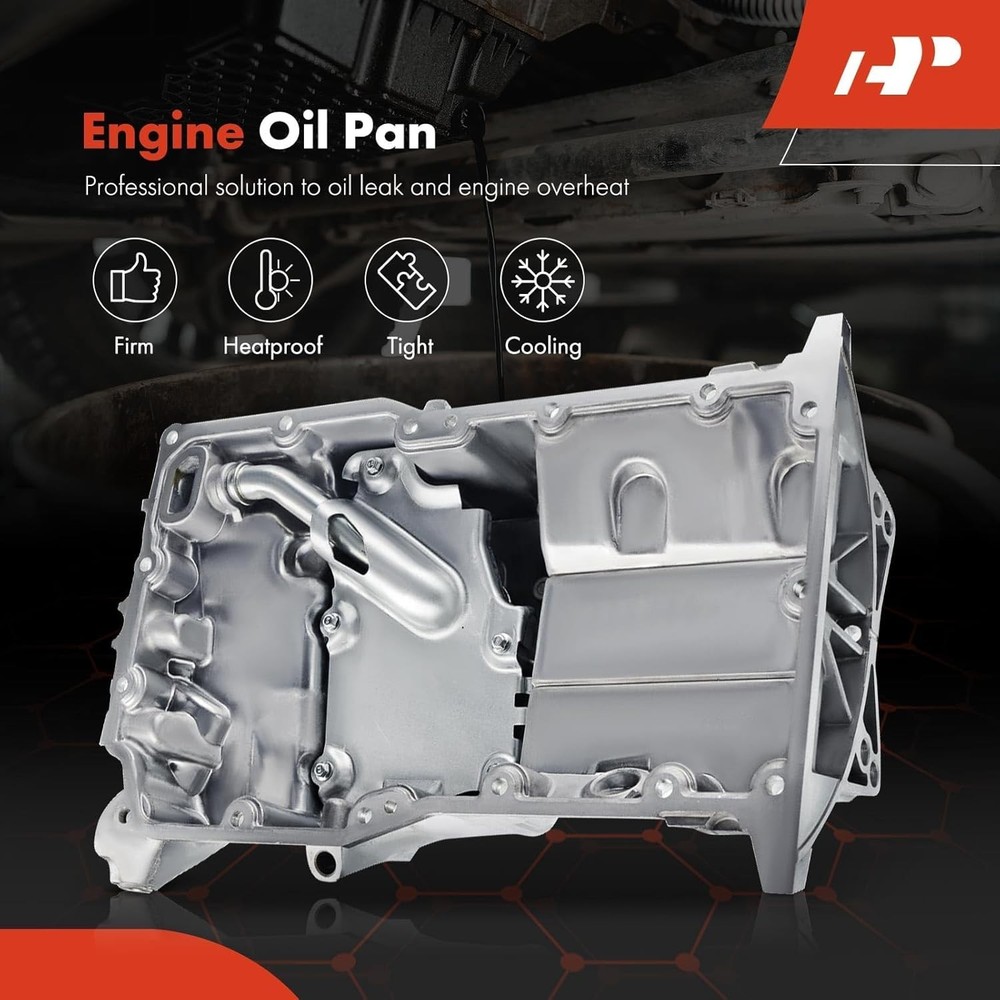 Engine Oil Pan Sump with Drain Plug Compatible Chevrolet...