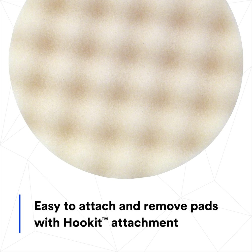 3M (05723) Foam Compounding Pad, Single Sided, Flat Back, Hook & Loop, 8 in