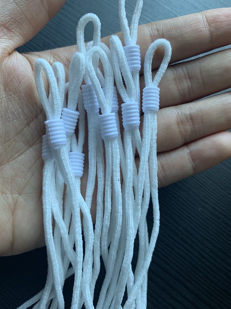 DIY Round Elastic Ear Rope with Adjustable Button Sewing 10pcs US Stock