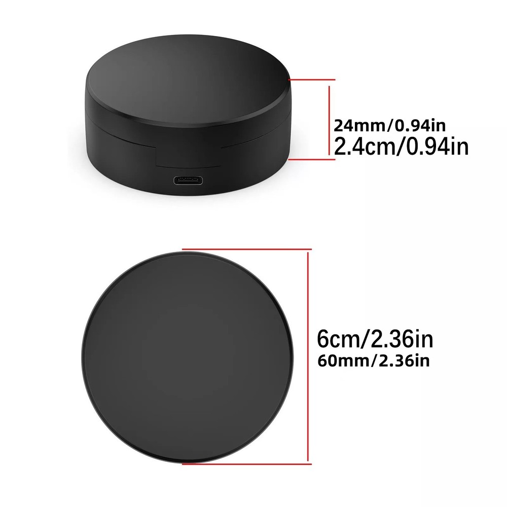 1Pc Portable Black Type-C 8#-9# Smart Ring Charger Charging Case For RingConn