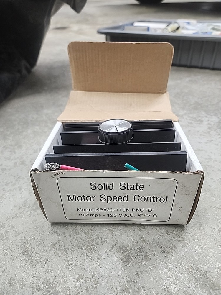 Solid State Motor Speed Control Model Kbwc-110k Pkg 'D' 10 Amps - 120 VAC